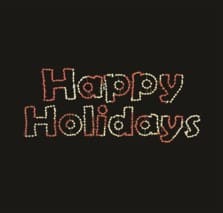 happy holidays led decoration